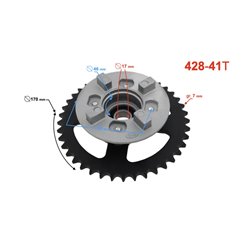 Piasta koła tylnego do mototoroweru Ranger Barton Classic 139FMB Motorower biegowy