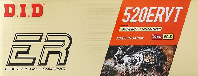 Łańcuch napędowy 520 ERVT G&G Złoty 116 X-RING otwarty z zapinką DID | 520ERVT-116