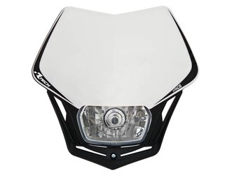 Lampa przednia V-Face Biały/Czarny RACETECH | MASKBNNR008