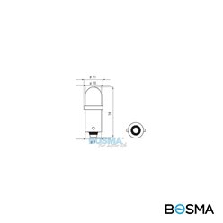 Żarówka BOSMA 12V 1*LED STANDARD BA9s GREEN BLISTER ( 2 szt. )