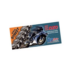 CZ ŁAŃCUCH NAPĘDOWY 525 DZO (124 OGNIWA) O-RING BRONZE DO 900 CCM (STREET) (40,0 KN) + ZAKUWKA DRĄŻONA