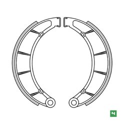 Szczęki hamulcowe przód Moto Guzzi V7 Specjal 700, V 750 SPRT 750, T 850, GT 850 California (220x25mm) Newfren | GF0179