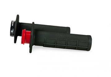 Manetki R20 LOCK-ON (22+25mm) Half Waffle kolor czarny + 8 adapterów rolgazu RACETECH | MPRNR000021
