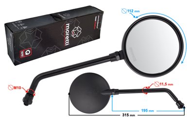 Lusterka oba gwinty prawe do motocykla (gwint 10mm) z homologacją