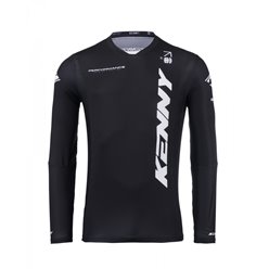 Koszulka cross/enduro Performance Solid Black Czarny/Biały M Kenny Racing | 251-3302011-5509