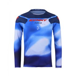 Koszulka Cross Enduro Force Fog Blue Niebieski/Czerwony XL Kenny Racing | 251-3504011-5702