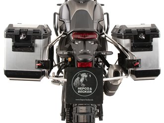 Bagażnik boczny Cutout czarny ze srebrnymi kuframi bocznymi Xplorer Yamaha Ténéré 700 2025-2026 Hepco Becker | 6514582 00 22-00-40