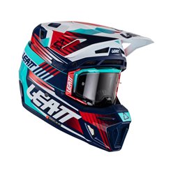 Kask MOTO 8.5 V23 (+ GOGLE VELOCITY 5.5 GRATIS) Helmet Kit Royal kolor granatowy/czerwony / niebieski rozmiar L (59-60 cm) Leatt | 1023010553