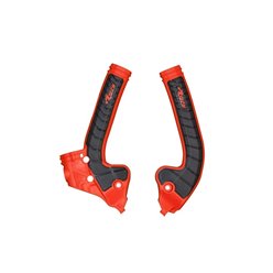 Osłony ramy (komplet) Bi-material Super Grip KTM SX 85 Czerwony/Czarny Racetech | PRTKTMARNR5