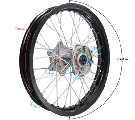 Felga tylnia Cross 250cc Barton NXT 250 -Kayo, Apollo, Diabolini, Xmotos
