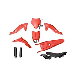 Komplet plastików z osłonami teleskopów i siedzeniem Talaria STING MX4/MX5/TL 4000/5500 Czerwony/Czarny Racetech | KITTAL-RS0-624