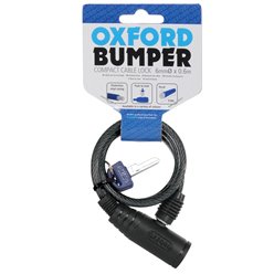 Linka antykradzieżowa BUMPER CABLE LOCK SMOKE na klucz 6mm x 600mm czarna Oxford | OF02
