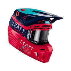 Kask MOTO 8.5 V23 (+ GOGLE VELOCITY 5.5 GRATIS) Helmet Kit Red kolor czerwony/granatowy / niebieski rozmiar XL (61-62 cm) Leatt | 1023010504