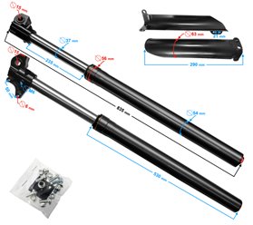 Amortyzator przód Cross 250cc Barton NXT 250 2021 -Kayo, Apollo, Diabolini, Xmotos