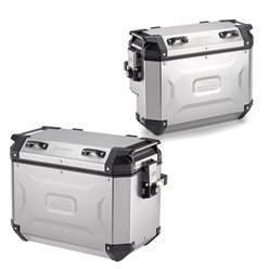 Kufry boczne 37L LEWY i 33L PRAWY Monokey Cam Side - Wcięty K'VOYAGER aluminiowe kolor srebrny Kappa | KVG3733APACK2