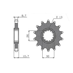 Zębatka przednia Yamaha FZ1/R1/XJR +1 18 zęby łańc. 530 Sunstar | SUN51718