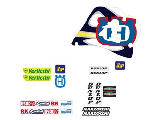 Komplet naklejek/oklein Husqvarna CR/WR 125/250 Replica Team Husqvarna Maddii 1998 BLACKBIRD | E26V02