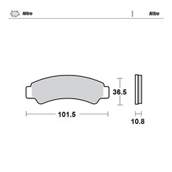 Klocki hamulcowe KH726 Sinter Metal Enduro (Nitro) przód CF Moto C-FORCE 450/520/625/850, Z-FORCE 550/800/1000 Moto-Master | M082421