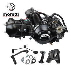 Silnik 70cc 4T poziomy z manualną skrzynią biegów do motoroweru, czarny, nowe pokrywy (bez oleju)