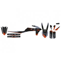 Komplet naklejek (oklein) KTM SX/SX-F, EXC/EXC-F BLACKBIRD | E2547Y