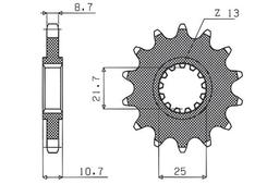 Zębatka PRZEDNIA 580 15 YAMAHA FZ6 '04-'09, R6, FZ750 JTF580.15 ŁAŃC. 530 58015JT SUNSTAR