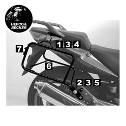 Stelaż kufrów bocznych Lock it Honda CBF 600 S / N 2008 - 2013 Hepco Becker | 650953 00 01