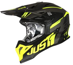 Kask JUST1 J39 STARS black fluo yellow titanium matt XXL