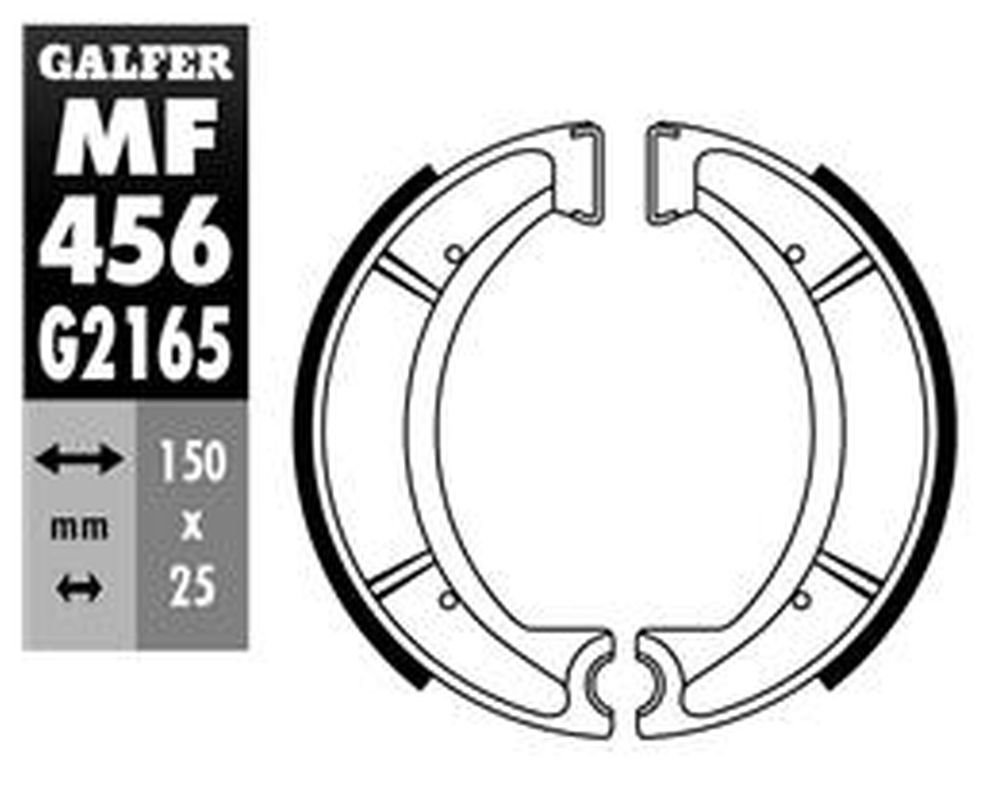 Szczęki hamulcowe tył SH510 Yamaha SR 500, XT 600, XT 600Z Tenere, YZ 490 Galfer | MF456G2165