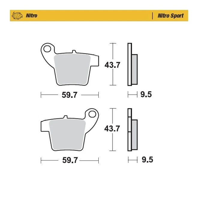 Klocki hamulcowe Sinter Metal Soft 22 KTM SX65, GASGAS MC65, Husqvarna TC65 MOTO-MASTER | M099022