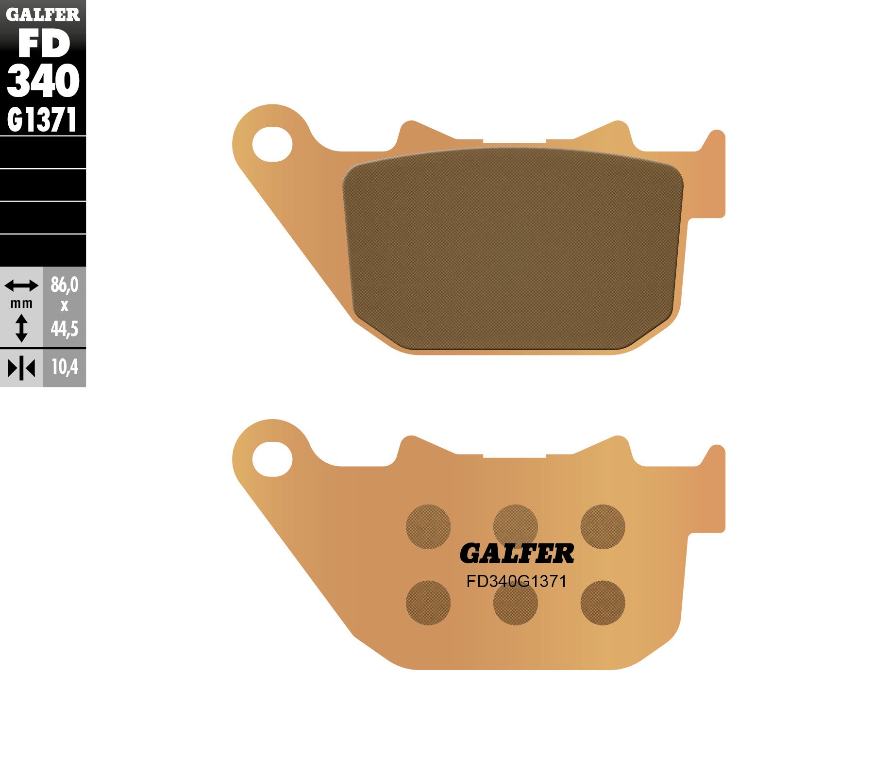 Klocki hamulcowe KH387 SPIEK METALICZNY STREET Harley Galfer | FD340G1371