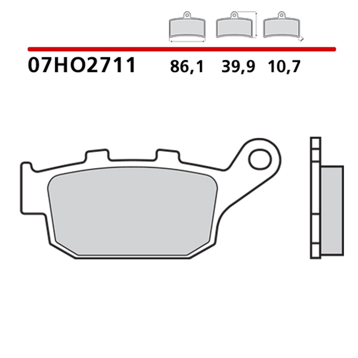 Klocki hamulcowe KH140 Road/Off Road Carbon Ceramic Brembo | 07HO2711