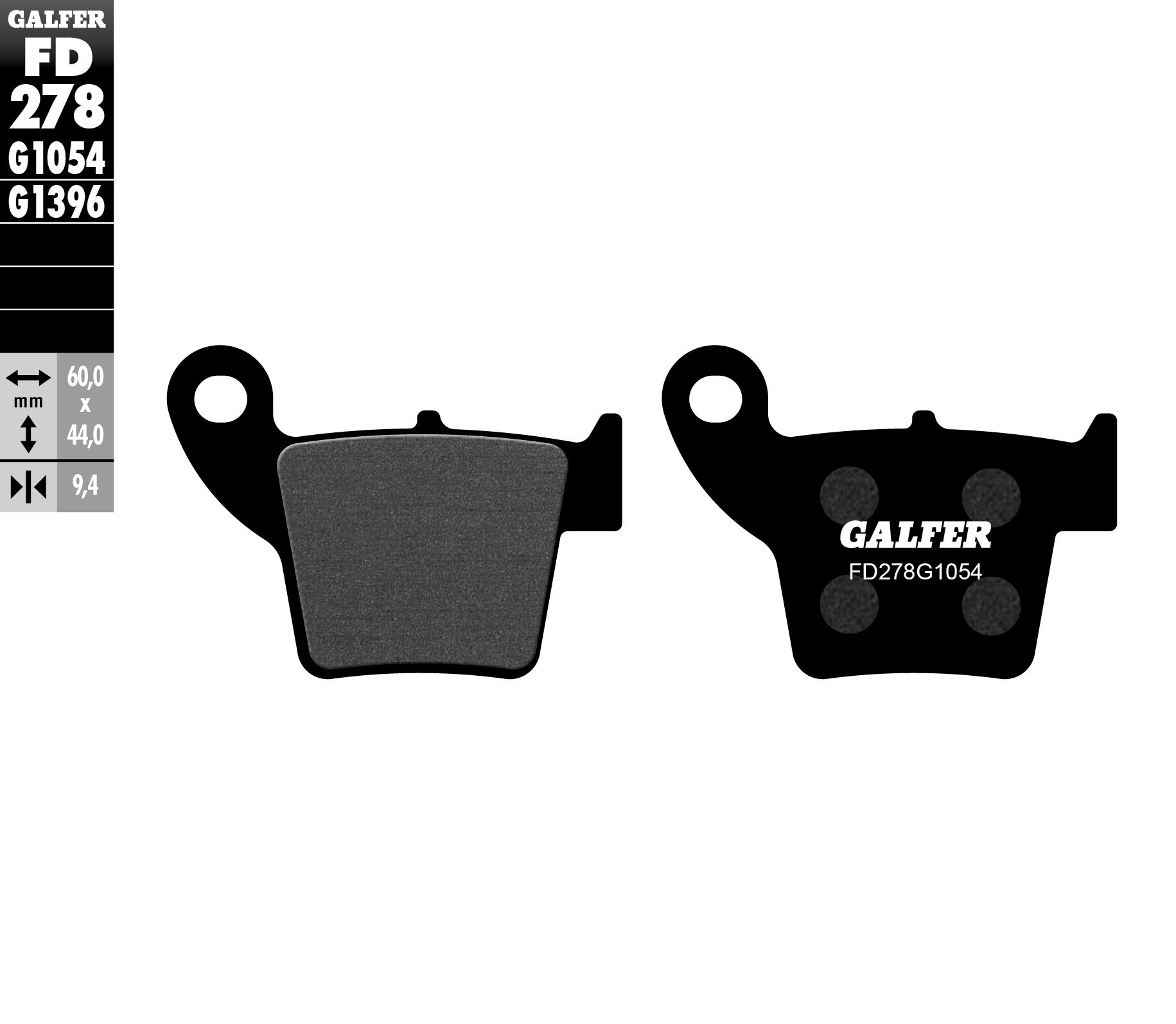 Klocki hamulcowe KH346 Półmetaliczne Galfer | FD278G1054