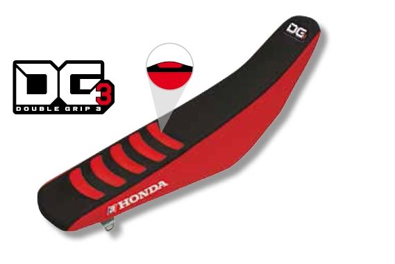 Pokrowiec/poszycie na siedzenie Honda CR 125/250, CRF 450R DOUBLE GRIP 3, Czarny/Czerwony BLACKBIRD | E1134H