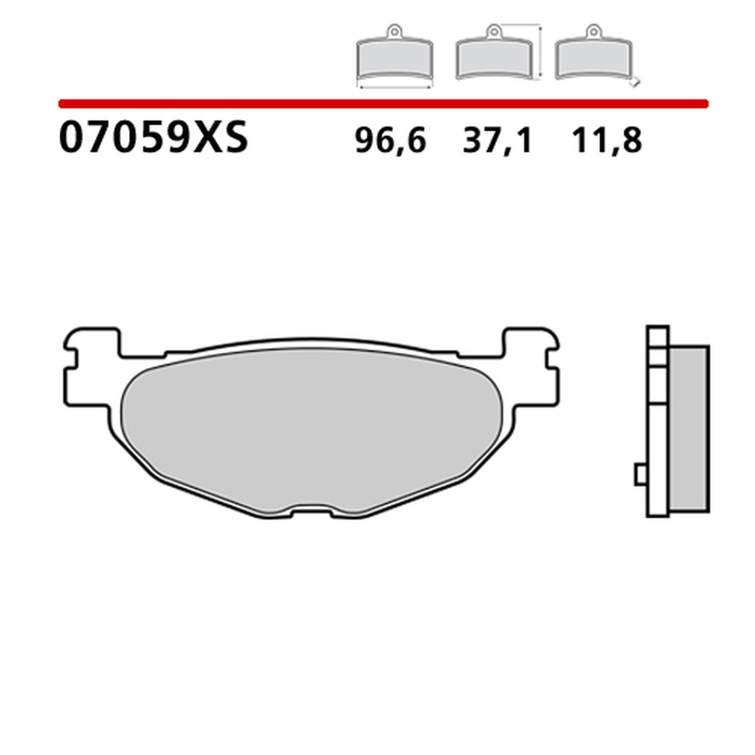 Klocki hamulcowe KH408 Road/Scooter Sinter XS Brembo | 07059XS