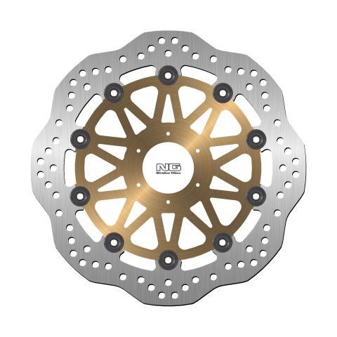 Tarcza hamulcowa przód Honda CBR600/900/929 (296x58x4mm) (6x6,5mm) Wave pływająca (złoty środek) NG | NG216X/GLD