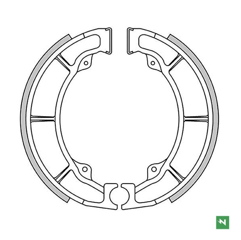 Szczęki hamulcowe tył Kawasaki EL 250, ER-5, KLF 220, Z 440/440 LTD, ZR 550 160x30mm NEWFREN | GF1238