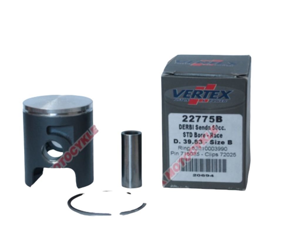 Tłok Derbi (39,83mm) Sworzeń 12mm Vertex | 22775B
