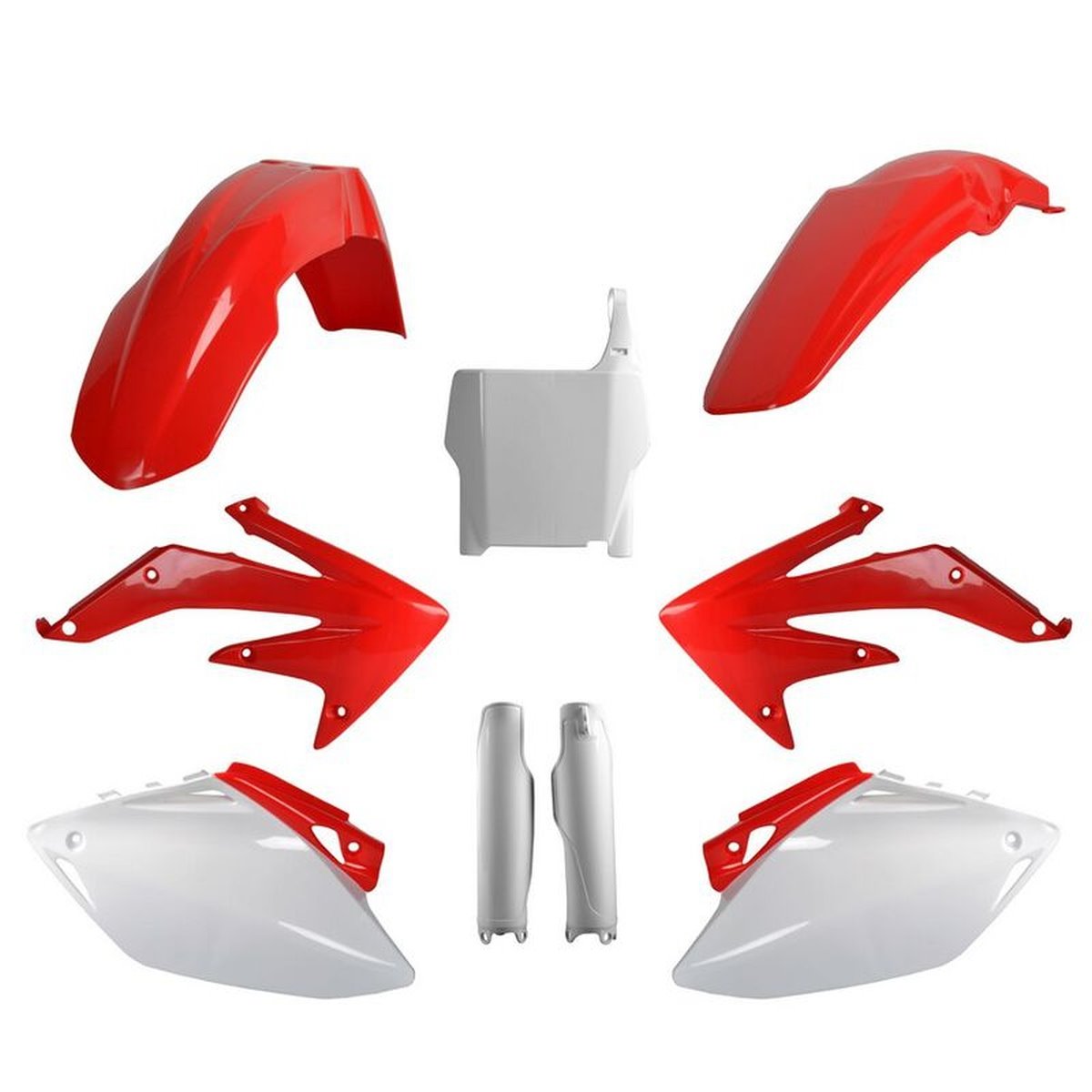 Komplet plastików Honda CRF 450R czerwono biały OEM Polisport | 91542