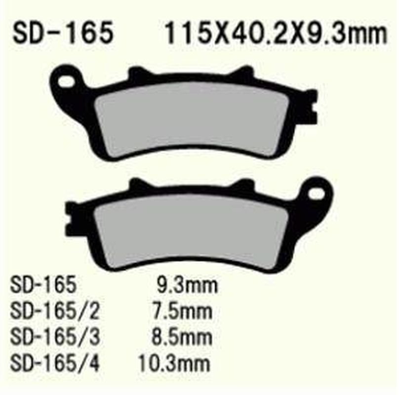 Klocki hamulcowe KH261/KH281 SPIEK METALICZNY ZŁOTE (7,5mm) Vesrah | VD-165/2JL