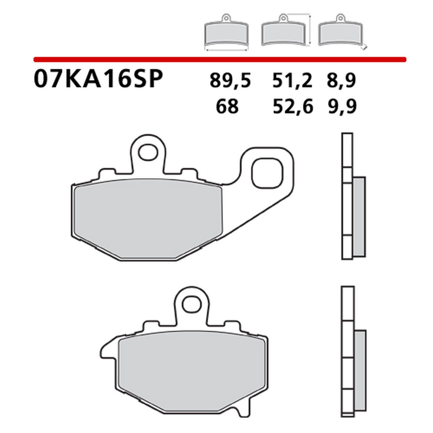 Klocki hamulcowe KH192 Road Sinter SP ECE R90 Brembo | 07KA16SP