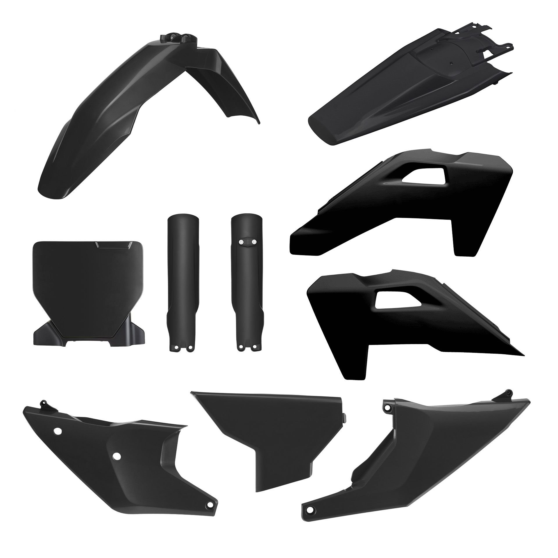 Komplet Plastików Husqvarna TC/FC/TX/FX Czarny Polisport | 91644