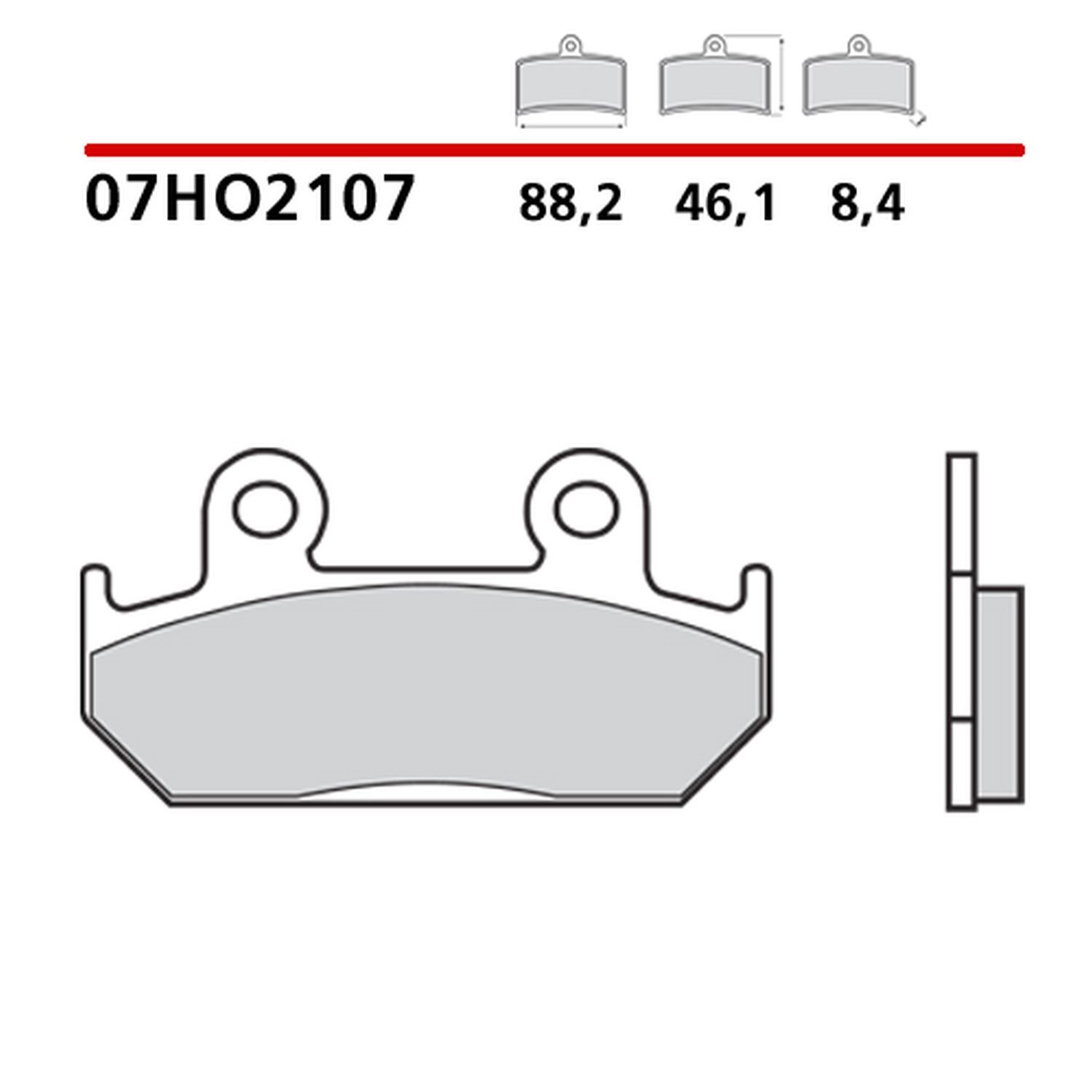 Klocki hamulcowe KH203 Road/Off Road Carbon Ceramic Brembo | 07HO2107