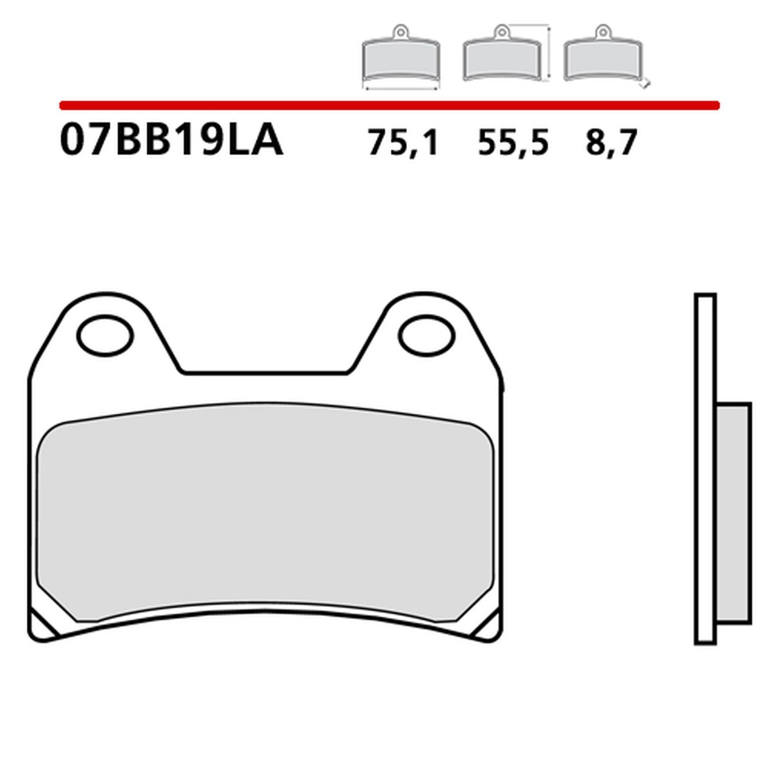 Klocki hamulcowe KH244 Road Sinter LA ECE R90 Brembo | 07BB19LA