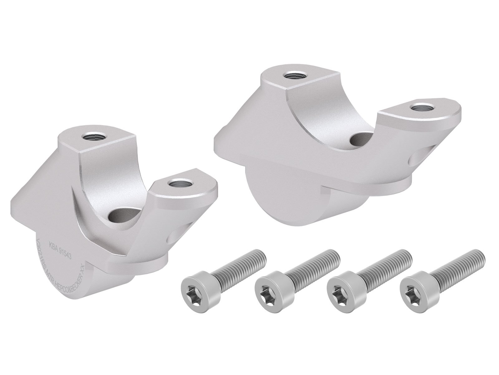 Podwyższenie kierownicy z przesunięciem 30 mm w górę, 21 mm w tył srebrne BMW R 1250 RS 2019-2025 (tylko do kierownic RS) | 42456515 00 09