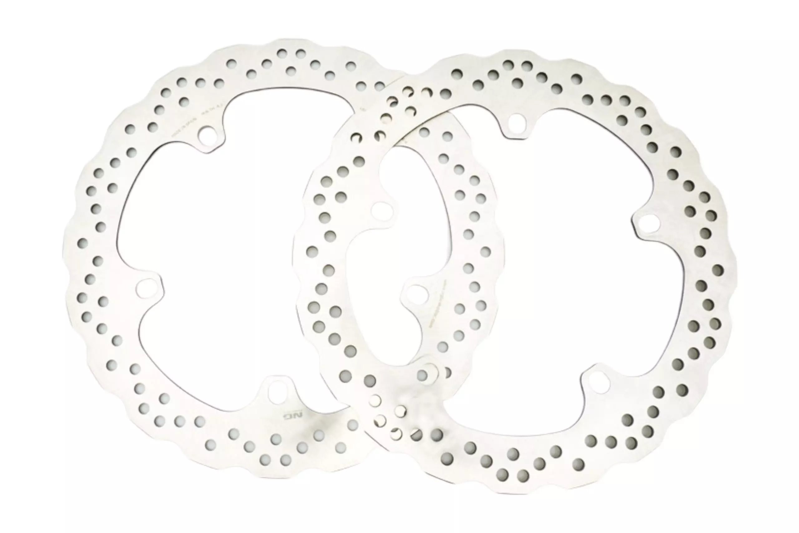 Tarcza hamulcowa przód BMW R 1200/1250 GS/ADV, 1300 GS (320x181x4,8mm) (5x14,0mm) Wave (Zestaw dwóch tarcz hamulcowych o powiększonej średnicy z adapterami) | NG1046XK28