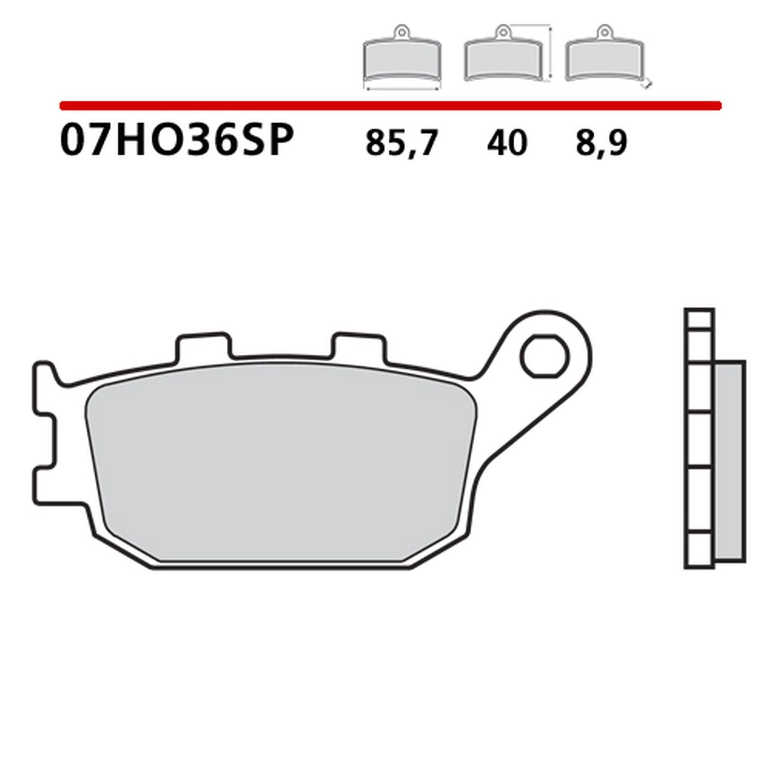 Klocki hamulcowe KH174 Road Sinter SP ECE R90 Brembo | 07HO36SP