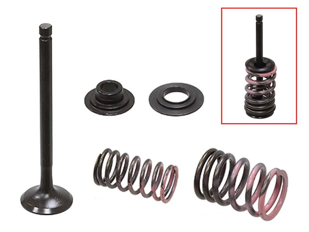 Zawór wydechowy (kompletny zawór ze sprężynami i podkładkami) stalowy Honda CRF 110 F/125 F/FB (MX-09558E) (21X4,96X76mm) Psychic | XU-09558EK