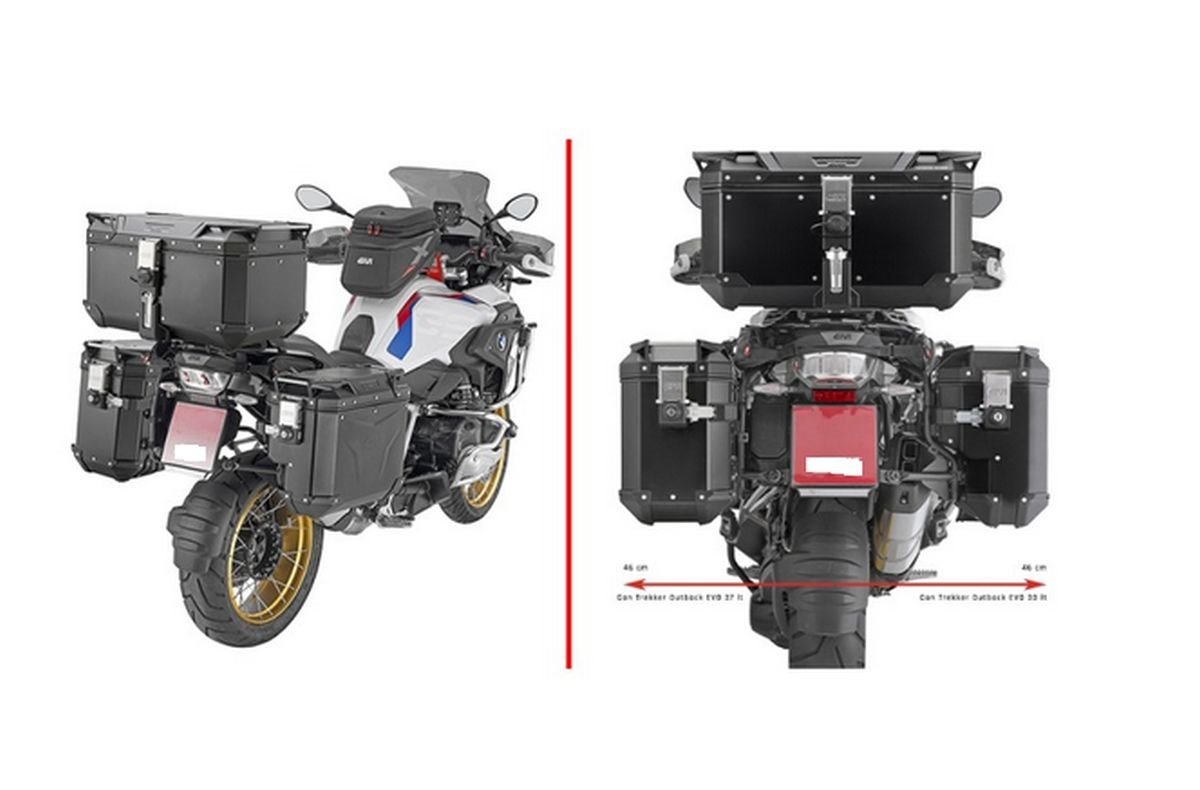 Stelaż kufrów bocznych VOYAGER MONOKEY CAM SIDE BMW R 1200 GS/ADV, R 1250 GS/ADV pod kufry KVG K'VOYAGER ALU prawy KVGS33 wcięty Kappa | KLOS5108CAM