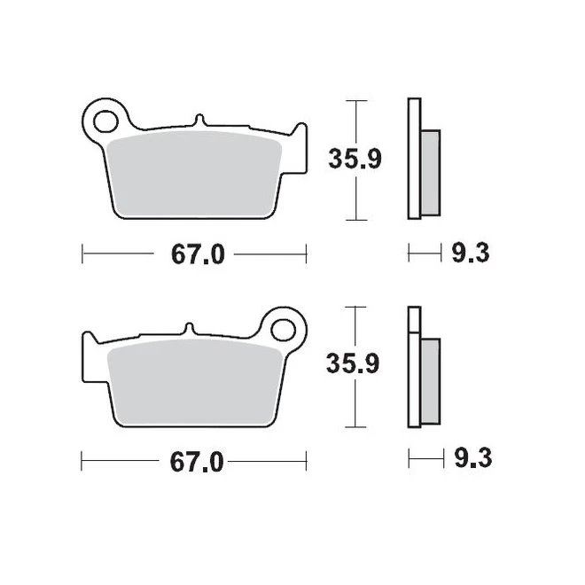 Klocki hamulcowe KH367 Sinter Metal OEM 11 Kawasaki KXF 250/KLX 450/KXF 450/KXE 450, Suzuki RMZ 250/RMZ 450, Yamaha YZ 125/WR 250/YZ 250/WR/YZ 450, Beta RR 50/300 Tył Moto-Master | M094511