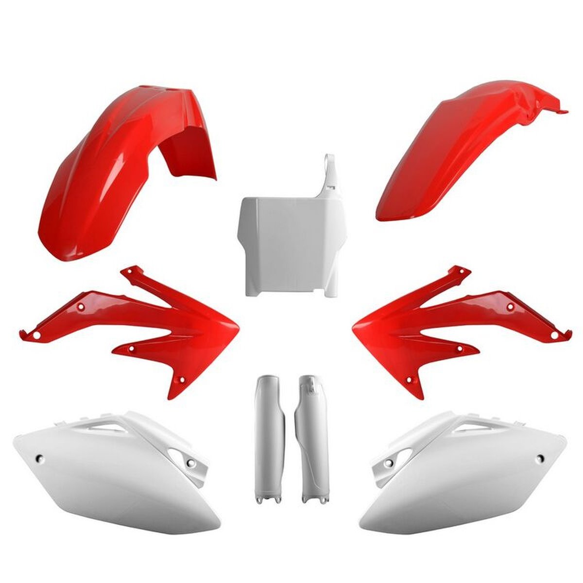 Komplet plastików Honda CRF 450R czerwono biały OEM Polisport | 91541